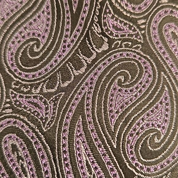 Bellissimo Silk Tie Purple/ Black - Picture 13 of 16